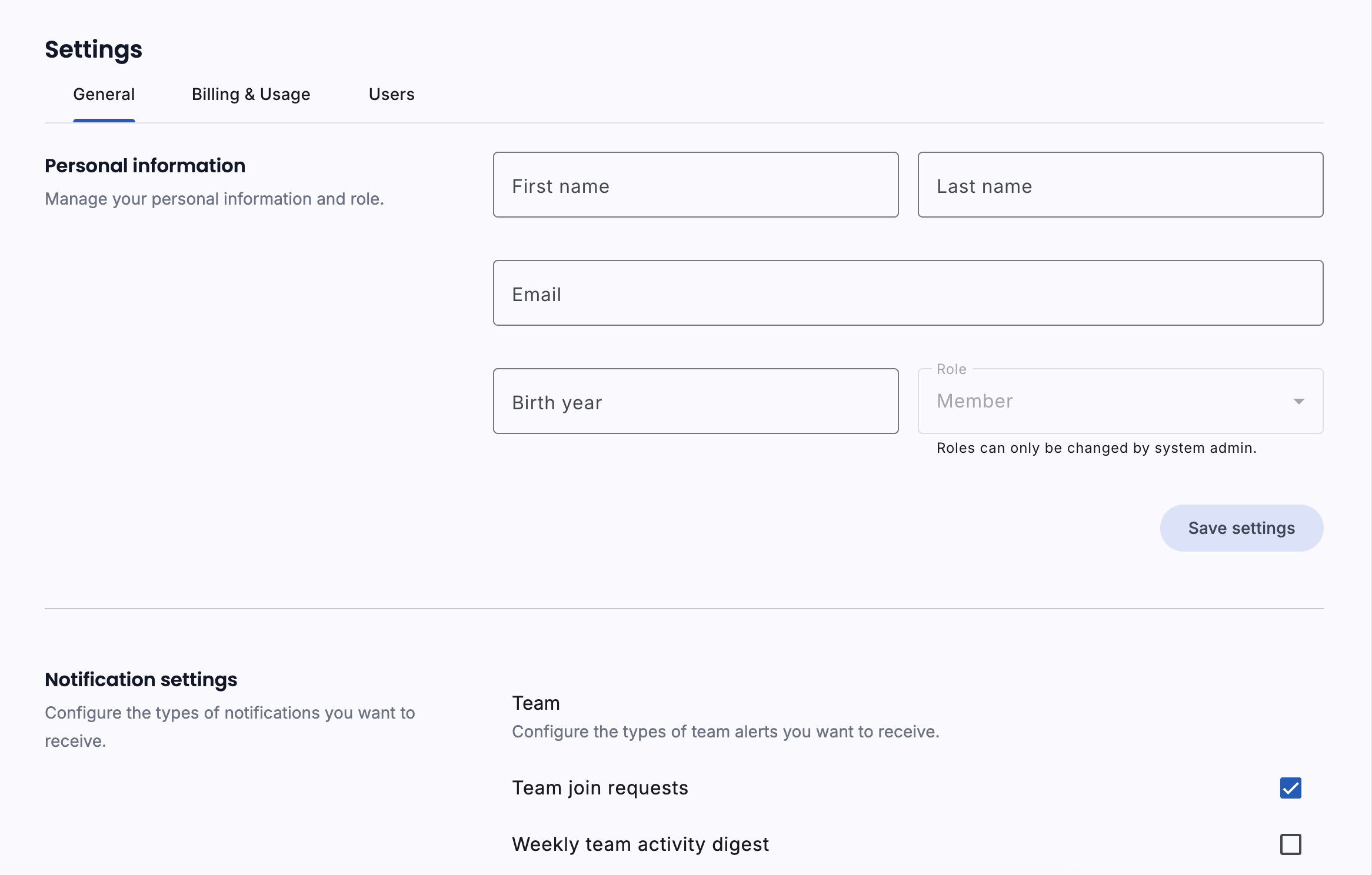 General Settings